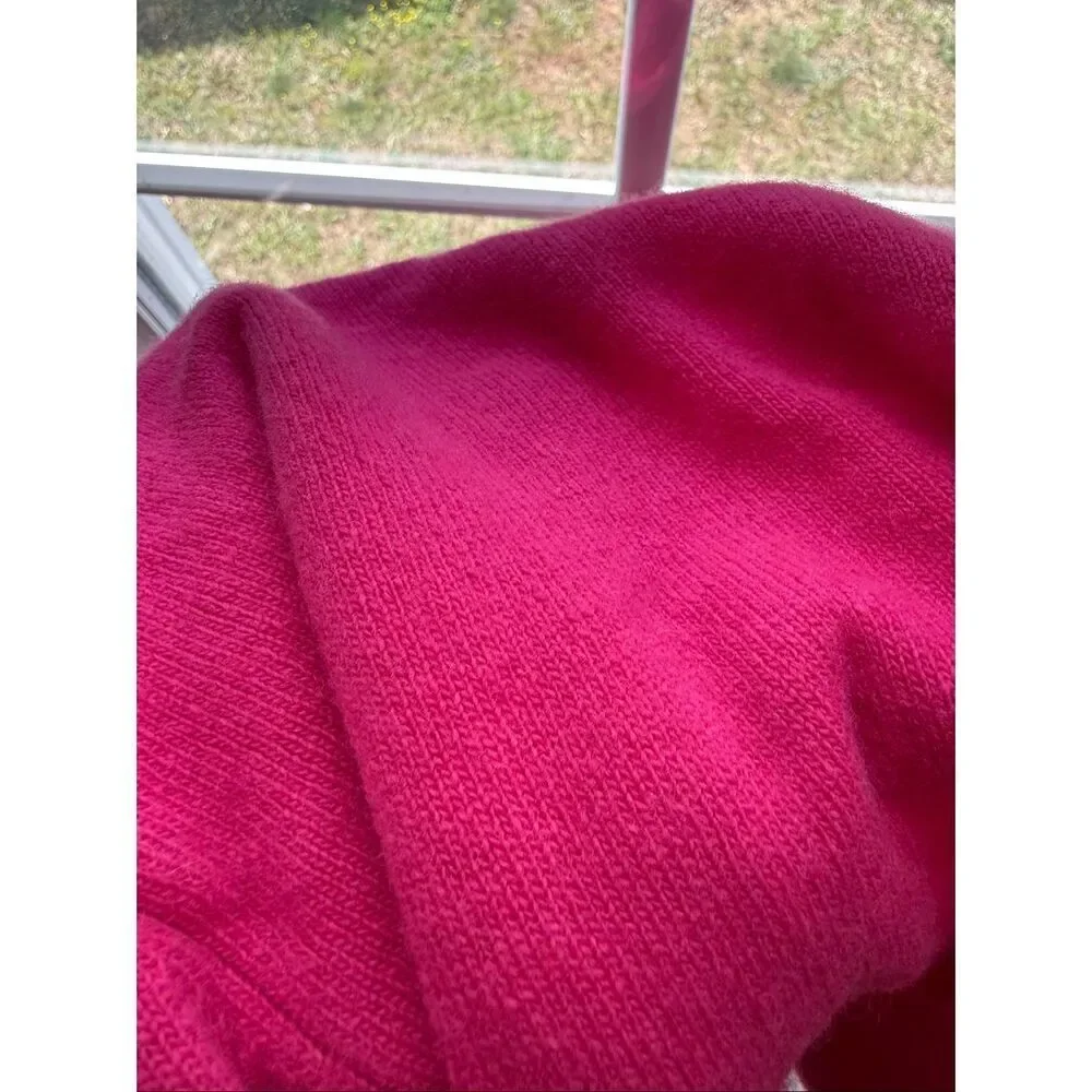 United Colors of Benetton Childrens Turtleneck Knit Pullover Sweater Hot Pink XL